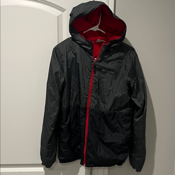 Columbia Other - Columbia Men's Black Windbreaker with Red Accents